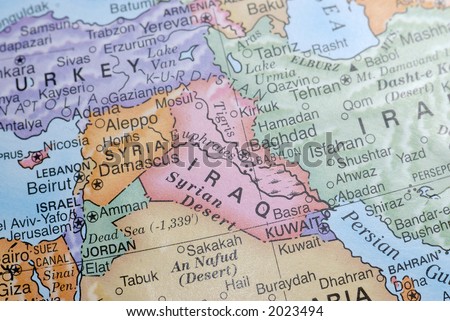 Macro Globe Map Detail 12 Iraq