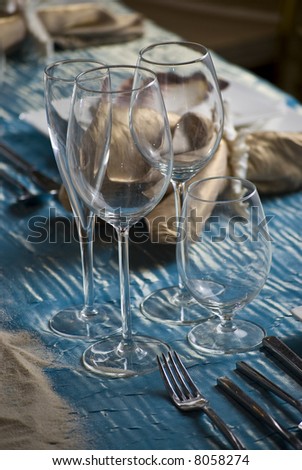 Elegant crystal glass glassware dining table place setting series 01