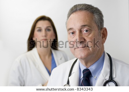 Doctor nurse health care professional white background