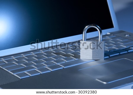 internet cyber laptop computer security lock