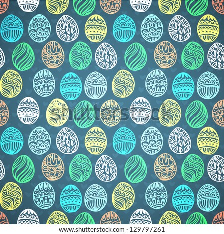 Happy easter background easter egg seamless vector pattern for your design Happy easter background easter egg seamless vector pattern for your design