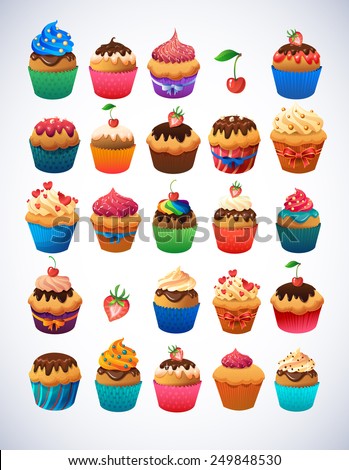 Super cupcake pack Chocolate and vanilla icing cupcakes Strawberry and cherry and cream Super cupcake pack Chocolate and vanilla icing cupcakes Strawberry and cherry and cream