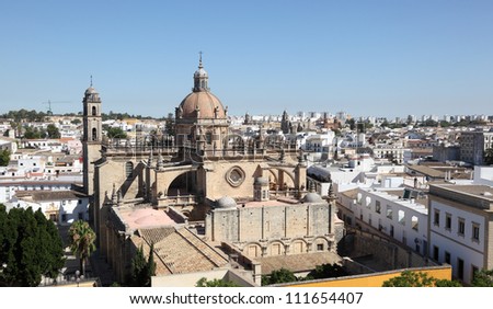 The Cathedral of San Salvador in Jerez de la Frontera Andalusia Spain The Cathedral of San Salvador in Jerez de la Frontera Andalusia Spain
