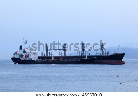 Tanker ship in harbor