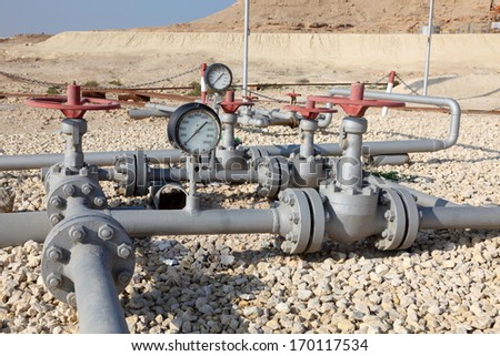 Oil pipeline in Bahrain. Middle East