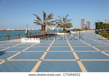 Corniche in Abu Dhabi, United Arab Emirates