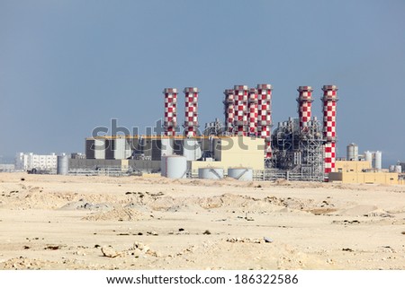 Power station plant in Bahrain, Middle East