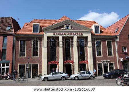 MUNSTER, GERMANY - MAY 3: Apollo Cinema Theater in the city of Munster on May 3, 2014, in Munster, North Rhine-Westphalia, Germany