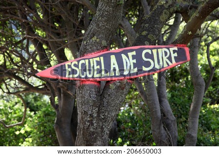 Escuela de surf - surfing school in spanish