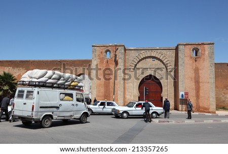 RABAT, MOROCCO - MAY 21: Gate to the medina of Rabat. May 21, 2013 in Rabat, Morocco