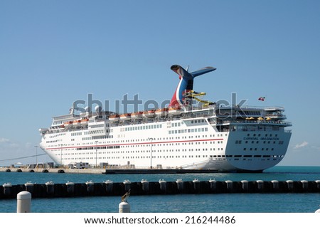 KEY WEST, USA - DEC 30: Cruise Ship Carnival Imagination in Key West. December 30, 2009 in Key West, Florida, USA