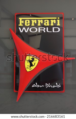 ABU DHABI, UAE - JUNE 1: Ferrari World Theme Park in Abu Dhabi. June 1, 2011 in Abu Dhabi, United Arab Emirates