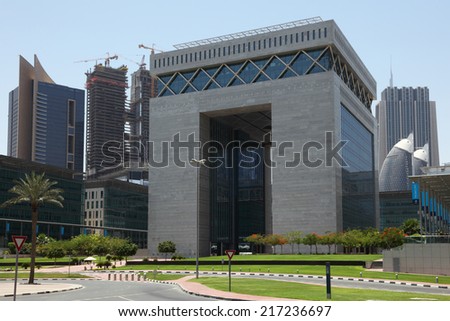 DUBAI, UAE - MAY 27: The Dubai International Financial Centre (DIFC).  May 27, 2011 in Dubai, United Arab Emirates