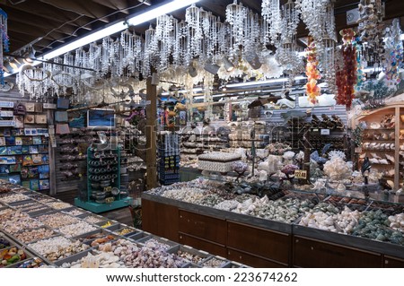 KEY WEST, USA - NOV 17: Shells and souvenirs shop in Key West. November 17, 2009 in Key West, Florida, USA