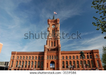 The Red Town Hall in Berlin Germany