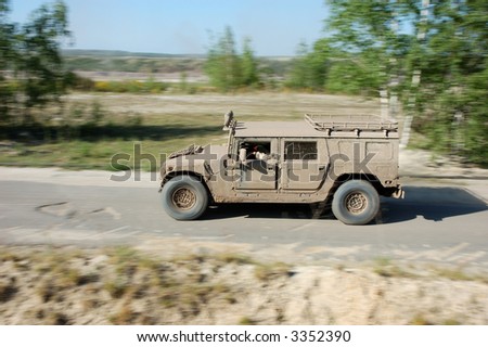US Military Truck H1 in Action
