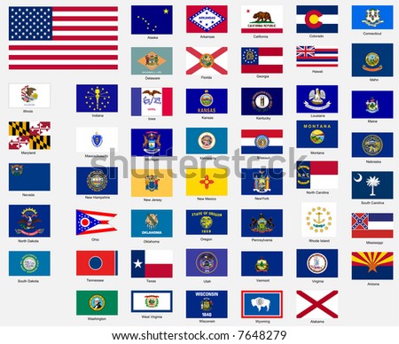 States flags of the united states of america