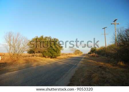 Lonely country road in the southern usa