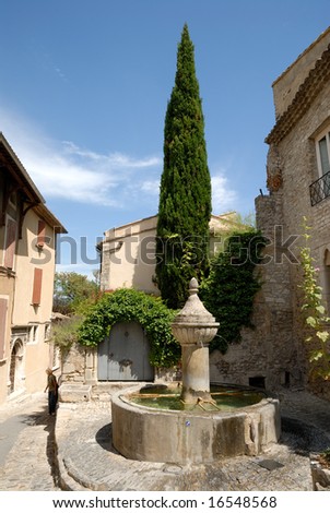 Small fountain in Vaison-la-Romaine, south France