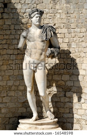 Roman statue in Vaison-la-Romaine, France
