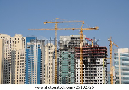 Construction site in the city of Dubai