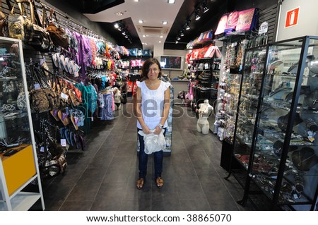 Saleslady in the fashion shop