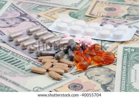 High costs of healthcare. Concept shot