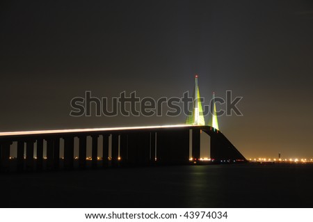 stock photo : Sunshine Skyway Bridge over the Tampa Bay, Florida