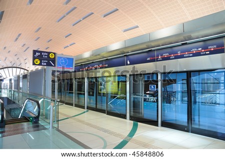 DUBAI, UAE - JAN 18: New Metro Station in Sheikh Zayed Road January 18, 2010 in Dubai, United Arab Emirates