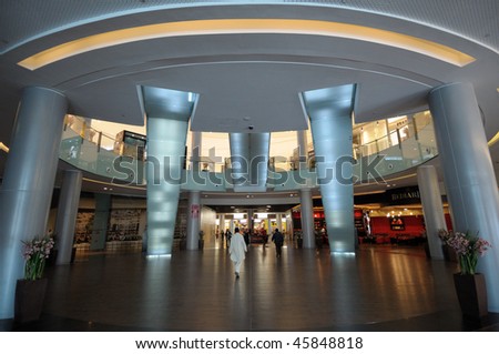 DUBAI, UAE - JAN 18: Inside of the Dubai Mall, worlds largest shopping mall January 18, 2010 in Dubai, United Arab Emirates