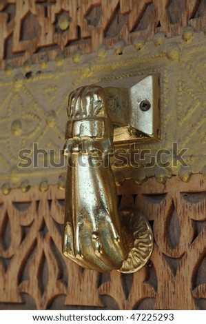 Golden Door Knocker in Abu Dhabi, United Arab Emirates