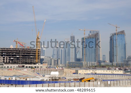 Construction site in Dubai, United Arab Emirates