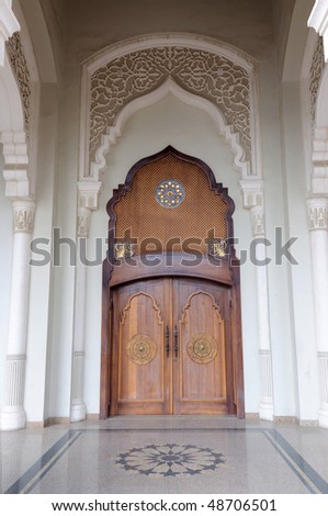Arabic Style Mosque Door in Sharjah, United Arab Emirates