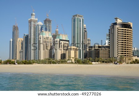 buildings in dubai. Buildings at Dubai Marina,