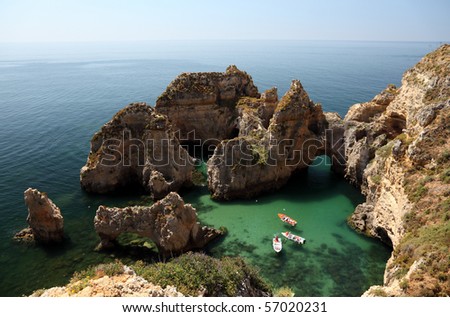 Algarve coast in Portugal