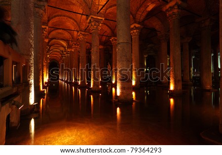 The Basilica Cistern (turkish Yerebatan Sarnici) in Istanbul, Turkey