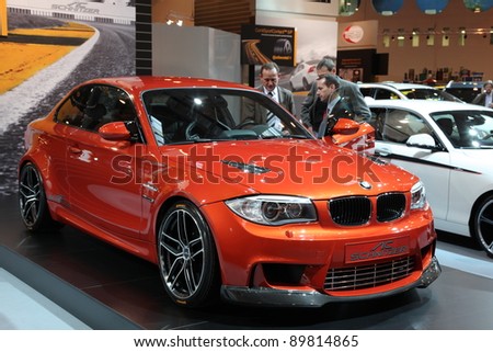 ESSEN, GERMANY  - NOV 29: BMW 1 Series M Coupe from AC Schnitzer shown at the Essen Motor Show in Essen, Germany, on November 29, 2011