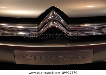 ESSEN, GERMANY - NOV 29:  New Front of the future Citroen Cars shown at the Essen Motor Show in Essen, Germany, on November 29, 2011