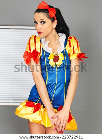 Beautiful Young Woman In Fancy Dress Costume