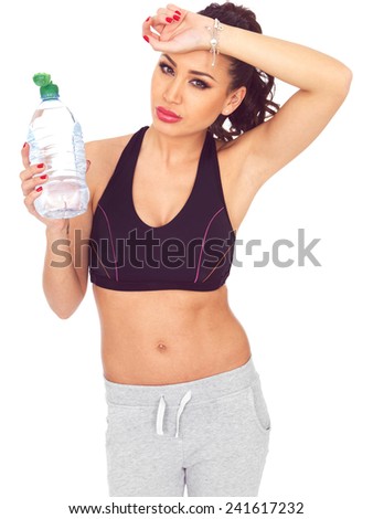 Attractive Hot Thirsty Young Fitness Model