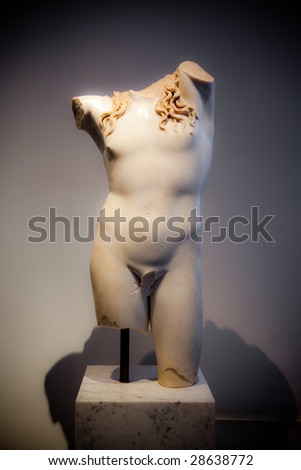 Part of an ancient roman statue of Dionysus, the greek god of wine.