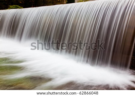 Side view of waterfall: water supply concept