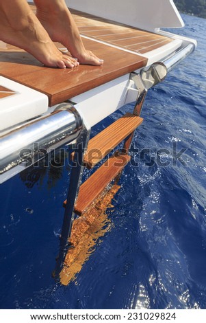 woman on boat