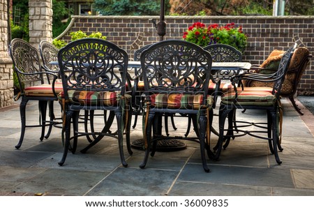 Patio Table With Chairs Stock Photo 36009835 : Shutterstock