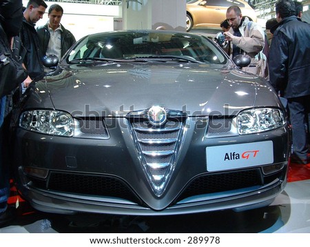 stock photo Motorshow 2003 Italy bologna Alfa GT challenge