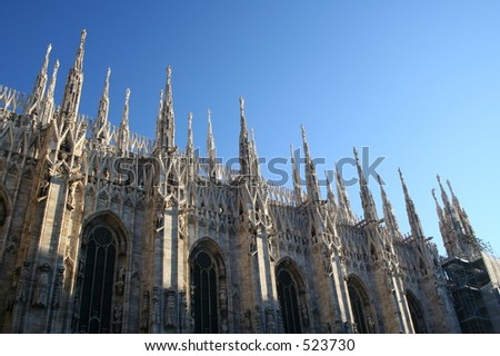 Skyline of Milan Cathedral (Dome in Milan)