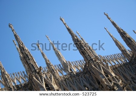 Skyline of Milan Cathedral (Dome in Milan)
