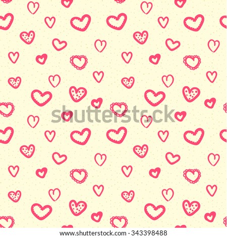 Hearts seamless pattern background, ideal for celebrations, wedding invitation, mothers day and valentines day