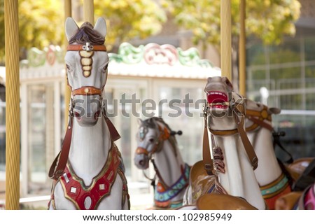 Merry-go-round vintage carousel