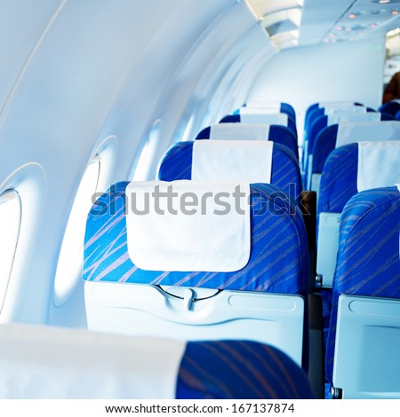 Empty Aircraft Seats And Windows.